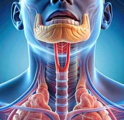 Illustration showing person’s airway anatomy